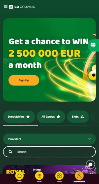 50 Crowns - Casino uden ROFUS